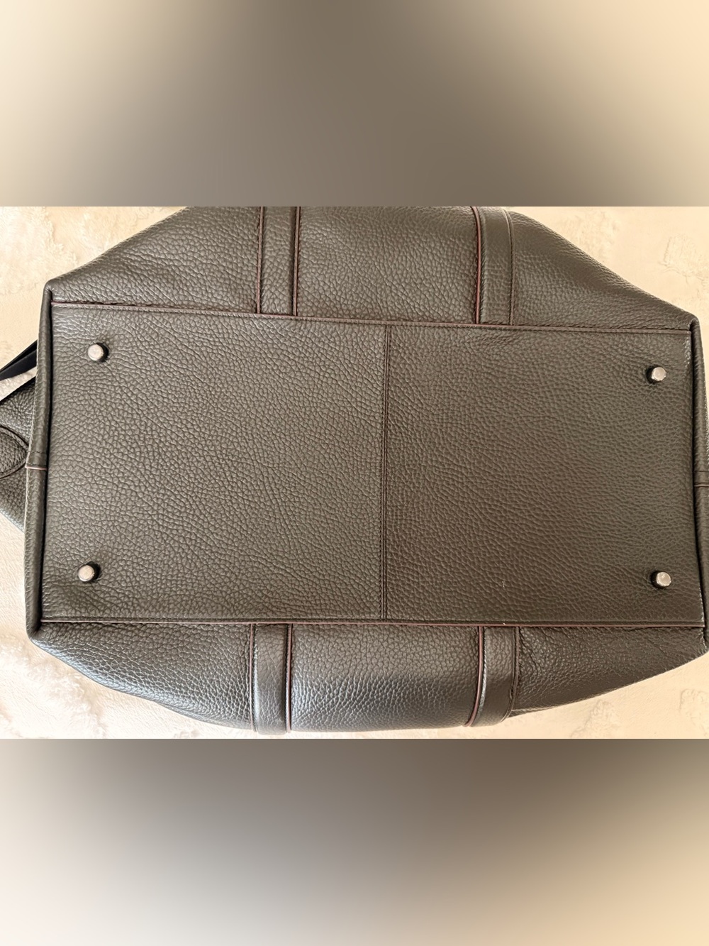 ✨Coach✨ Dark Brown Pebbled Leather Duffel - Picture 8 of 14